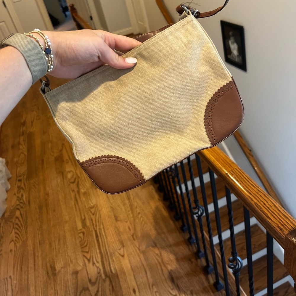 Authentic Vintage COACH Coach Small Shoulder Bag-- BEG L0K-8146
